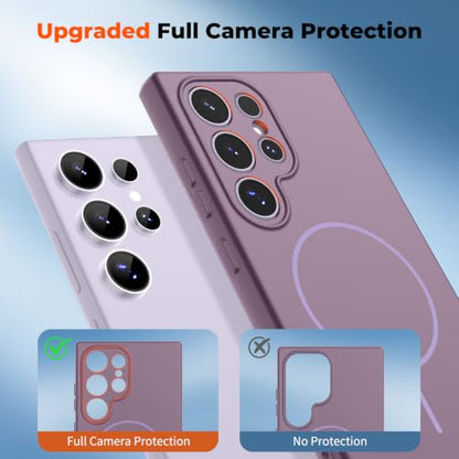 zapica Magnetic for Samsung Galaxy S23 Ultra Case, Purple - color: Purple, size: Samsung Galaxy S23 Ultra 6.8''