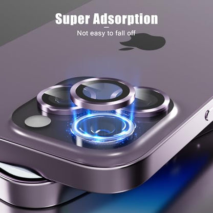 Camera Lens Protector Compatible with iPhone 11 Pro/11 Pro Max/12 Pro,Scratch Resistant,HD Clear Tempered Glass Camera Lens Protection Cover,Case Friendly Easy to Install - Light Purple - color: Light Purple, size: iPhone 11 Pro/11 Pro Max/iPhone 12 Pro