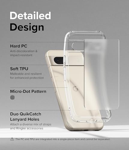 Ringke for Google Pixel 8a Case [Fusion Matte Clear] | Oil & Dirt Resistant, Anti-Fingerprint Technology Prevents Oily Smudges, Frosted Coating Feels Velvety Soft - size: Pixel 8a