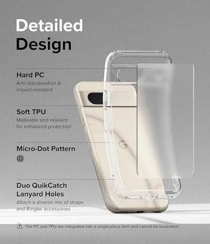 Ringke for Google Pixel 8a Case [Fusion Matte Clear] | Oil & Dirt Resistant, Anti-Fingerprint Technology Prevents Oily Smudges, Frosted Coating Feels Velvety Soft - size: Pixel 8a