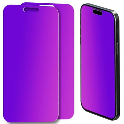 Compatible for iPhone 16e/14/13 Pro/13 Matted Privacy Screen Protector Tempered Glass, Matted Gradient Anti Spy Anti Blue Light Easy Installation, 2 Pack (iPhone 16e/14/13 Pro/13)