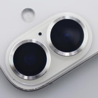 for iPhone 17 Camera Lens Protector Metal Tempered Glass Screen Accessories Cover (Silver) - color: Silver