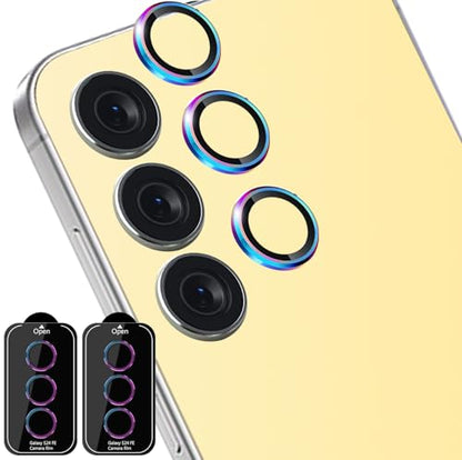 Zeking 2 Set for Samsung Galaxy S24 FE Camera Lens Protector - color: Colorful