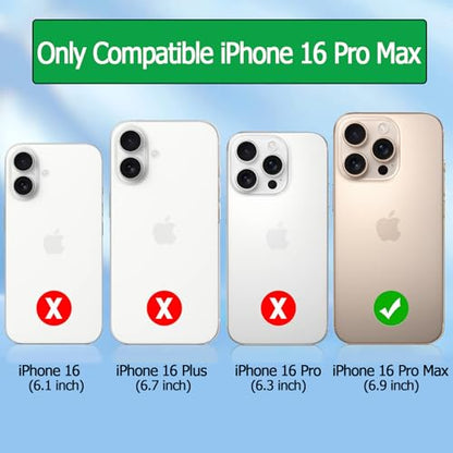 Battery Case for iPhone 16 Pro Max,12000mAh Rechargeable Portable Charging Case with Wireless Charging Compatible for iPhone 16 Pro Max (6.9 inch) with Carplay Extend Battery Pack Charger Case (Black) - size: iPhone 16 Pro Max