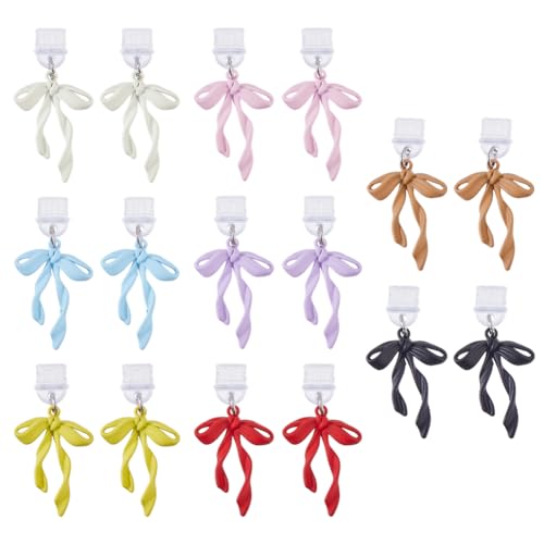 DICOSMETIC 16Pcs 8 Colors Dust Plug Charms Type C Bowknot USB C Charging Port Charm Cell Phone Charm Plug Cover Dust Plugs with Bow Charms Phone Port Cap Protector Pendant for E-Reader