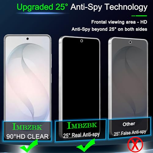 IMBZBK Privacy Screen Protector for Samsung Galaxy S26, 3+3 Pack - color: S26-Black