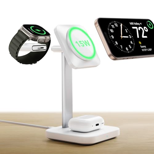 ESR 3 in 1 Wireless Charging Station, for Magsafe Charger Stand - color: White
