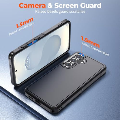 zapica Designed for Samsung Galaxy S25 Plus Case/S24 Plus Case, Black | Military Grade Drop Protection, Dual Layer Structure Design, Heavy Duty Shockproof Non-Slip Phone Cover - color: Black, size: Samsung Galaxy S24 Plus/25 Plus 6.7''