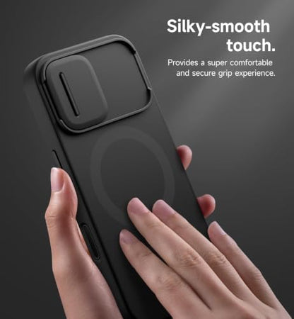SURITCH for iPhone 17 Case with Camera Control Cover, Camera Slide Cover and Adjustable Kickstand, Compatible with MagSafe, Shockproof Bumper Protective Cases 6.3 Inch, Black - color: Black, size: IPhone 17-6.3"