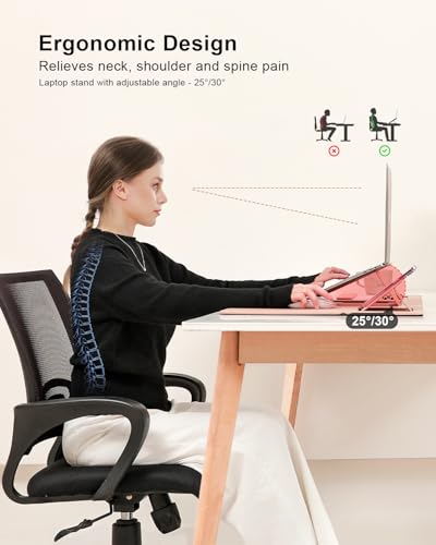 4-in-1 Laptop Stand for Desk Built-in Wireless Charging Pad