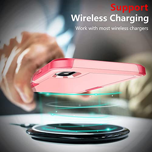 SPIDERCASE for iPhone Xs Max Case, [10 FT Military Grade Drop Protection] [Non-Slip] [2 pcs Tempered Glass Screen Protector] Shockproof Airbag Cushion Protective Case for iPhone Xs Max 6.5” (Pink) - color: Pink