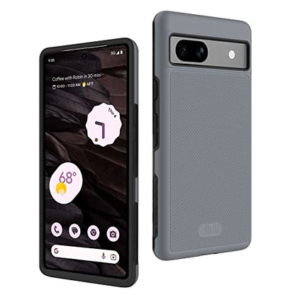 TUDIA MergeGrip [Dual Layer] Google Pixel 7a Case (2023), [Military Grade Drop Tested] Raised Edge for Screen&Camera Protection Slim Tough Heavy Duty 7A Phone Cases Cover - Gray - color: Gray, size: Standard Pixel 7a