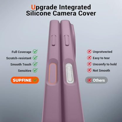 SUPFINE Silicone & Magnetic for iPhone 16 Pro Case - color: Blackcurrant, size: iPhone 16 Pro