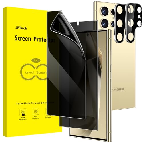 JETech TPU Privacy Screen Protector for Samsung Galaxy S24 Ultra, 2+2 Pack