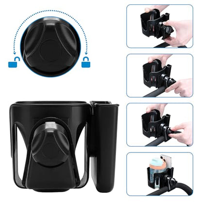 Accmor Stroller Cup Holder, Cup Holder for Walker Bike Wheelchair - color: Black