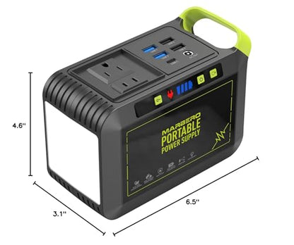 MARBERO Portable Power Station 88Wh, 120W Surge, Solar Generator 24,000mAh - color: Green