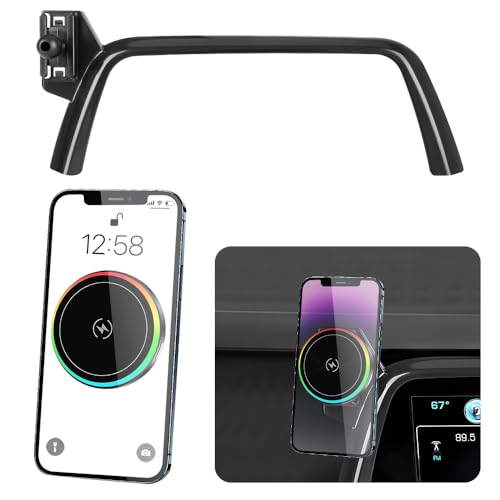 Car Magnetic Phone Mount for Chevrolet Chevy Camaro 2016 2017 2018 2019 2020 2021 2022 2023 2024 Auto Accessories Best Cellphone Holder Fast 15W Wireless Charger Cell Phones Charging Screen Stand