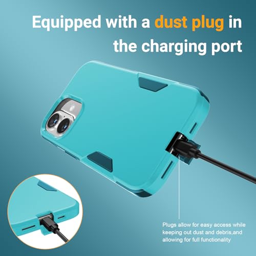jaroco Magnetic for iPhone 17 Case Heavy Duty Rugged Dual-Layer Teal - color: Teal, size: iPhone 17