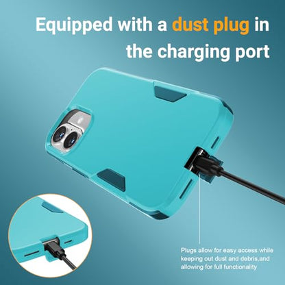 jaroco Magnetic for iPhone 17 Case Heavy Duty Rugged Dual-Layer Teal - color: Teal, size: iPhone 17