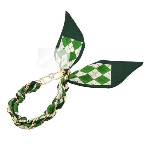 ZOOEASS Phone Wrist Lanyard Gold Metal Scarf Phone Charm Strap with Tether Tab Women Phone Chain Accessories for Handbags - color: Style 9