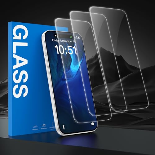 3 Pack Screen Protector for iPhone 13 PRO MAX (6.7 inch) Tempered Glass Film, Military Grade Shatterproof, 9H Hardness Case Friendly Ultra Resistant - HD Clear (3 Pack)