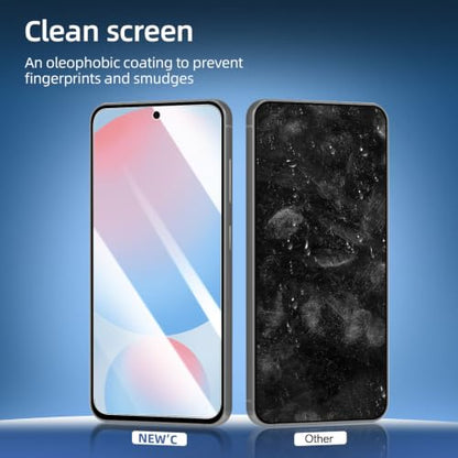 NEW'C 3 Pack Designed for Samsung Galaxy S25 FE Screen Protector,Tempered Glass,Case Friendly Scratch-proof, Bubble Free, Ultra Resistant - size: S25 FE 6.7 inches