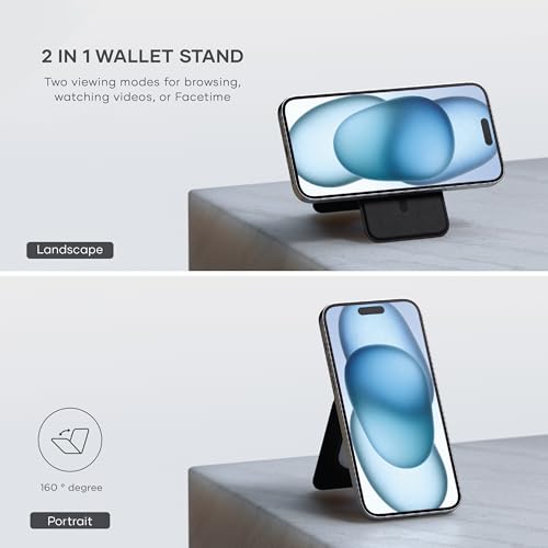 Satechi MagSafe Wallet Stand, Card Holder, NFC Pass-Through - color: Jet Black