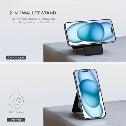 Satechi MagSafe Wallet Stand, Card Holder, NFC Pass-Through - color: Jet Black