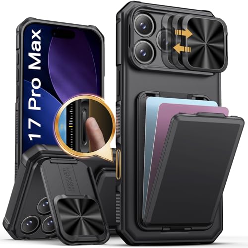 SSLOTSCASE for iPhone 17 Pro Max Case with Camera Control Button, Black - color: Black-D, size: Iphone 17 Pro Max