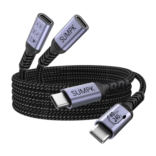 Long USB C Extension Cable 10FT (2 Packs), 240W Fast Charging - size: 10 ft