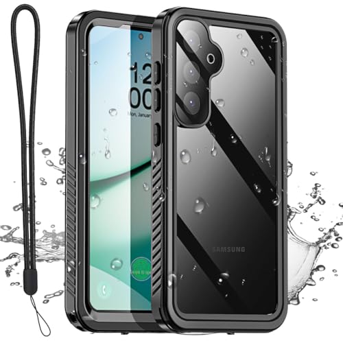 AICase for Samsung Galaxy S25 Case Waterproof, Clear Water Proof Shockproof Snowproof Dustproof Full Body Rugged Transparent Underwater Phone Case for Galaxy S25 Built-in Screen Protector - size: Galaxy S25