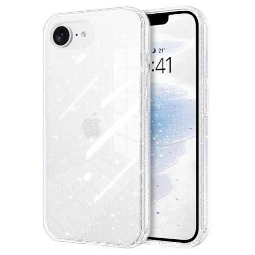 YINLAI for iPhone 17e, 16e Case 6.1-Inch- Clear Glitter - color: Clear Glitter, size: iPhone 17e/16e 6.1"