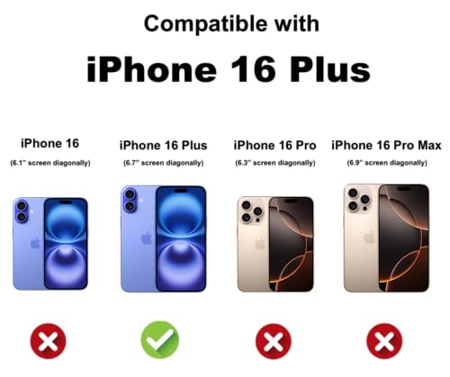 Shamo's Clear TPU Case for iPhone 16 Plus – with Camera Protection, Ultra Slim, Shockproof, Anti-Yellowing, Scratch-Resistant, Wireless Charging Compatible, Enhanced Grip (for iPhone 16 Plus) - size: For iPhone 16 Plus