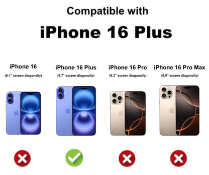 Shamo's Clear TPU Case for iPhone 16 Plus – with Camera Protection, Ultra Slim, Shockproof, Anti-Yellowing, Scratch-Resistant, Wireless Charging Compatible, Enhanced Grip (for iPhone 16 Plus) - size: For iPhone 16 Plus
