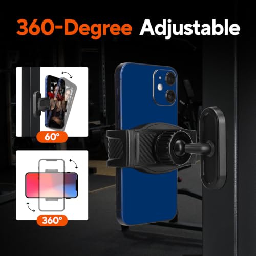 Magnetic Phone Holder for Gym, 360° Adjustable - size: A- Magnet Phone Holder