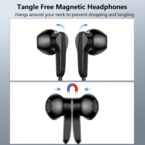 Wired Headphones USB C Earbuds Digital Sound Earphone with DAC Chip and Mic - color: Black