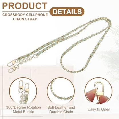uxcell Phone Lanyard, Crossbody Cellphone Chain with Tether Tabs - color: Green