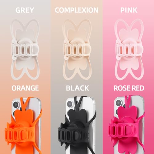 Bike Phone Mount for Handlebar – Scratch-Free Silicone Holder with Anti-Slip Grip, Universal Cycling Phone Stand Compatible with iPhone/Samsung (4.0"-7.2"),Horizontal & Vertical Installation