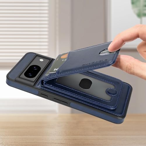 SkyEagle Compatible Magsafe 2 in 1 Detachable Google Pixel 8 Wallet Case with Card Holder Women Men,Magnetic PU Leather RFID Blocking Flip Kickstand Credit Slots,Phone Case for Pixel 8 6.2",Blue - color: Blue, size: Google Pixel 8 - 6.2"
