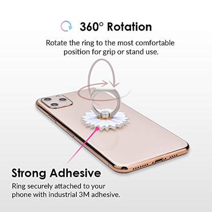 VELVET CAVIAR Cell Phone Ring Holder - Finger Ring & Stand - Improves Phone Grip Compatible with iPhone, Galaxy, Most Smartphones (Daisy) - color: Daisy