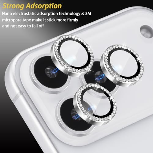 Camera Lens Protector for iPhone 17 Pro/17 Pro Max, Diamond Silver - color: Diamond Silver