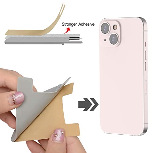 SHANSHUI Phone Wallet, 3 PCS Ultra Slim Credit&ID Card Holder Wallet Stick on Credit Card Holder Compatible for iPhone, Android & Most Smartphones - White - color: White x3