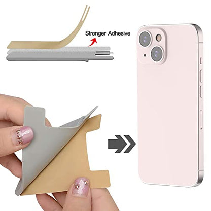 SHANSHUI Phone Wallet, 3 PCS Ultra Slim Credit&ID Card Holder Wallet Stick on Credit Card Holder Compatible for iPhone, Android & Most Smartphones - White - color: White x3