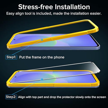 ivoler Screen Protector for Samsung Galaxy A57 5G Tempered Glass 3-Pack - size: Samsung Galaxy A57 6.7"