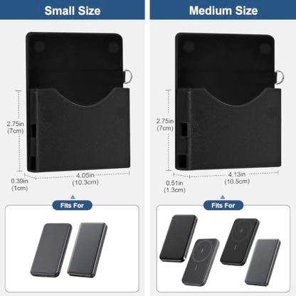 Power Bank Case for Anker Nano 5000mAh Magnetic Wireless Charging Battery - color: Black, size: 4.05*2.75*0.39inch