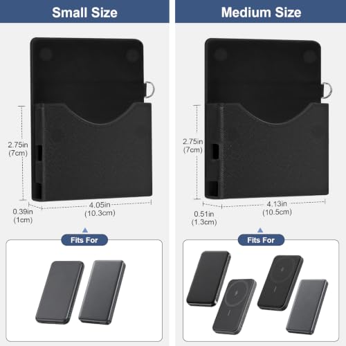 Power Bank Case for Anker 622/621/Nano 5000mAh Wireless Charging Battery - color: Black, size: 4.13*2.75*0.51inch
