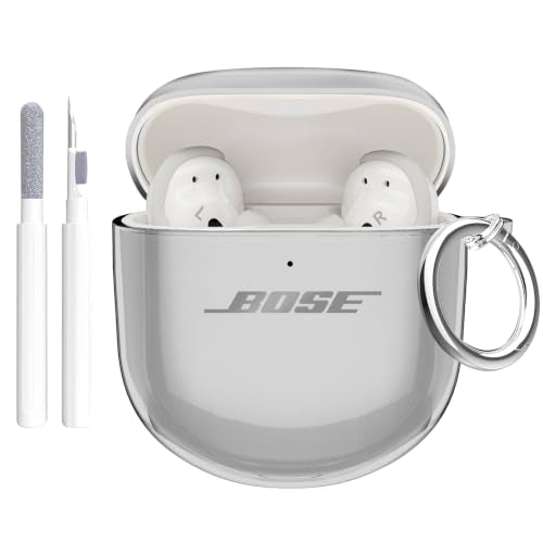 Aircawin for Bose QuietComfort Earbuds II/QuietComfort Ultra 1/2 Case Clear - color: Clear Black