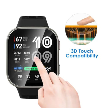 5 Pack Tempered Glass for Amazfit Bip Max 50mm Screen Protector,9H Hardness,Ultra Resistant,Anti-Fingerprints,No Bubbles,HD-Clear,Full Coverage Watch Film for Amazfit Bip Max - color: Amazfit Bip Max