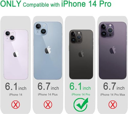 JJGoo Compatible with iPhone 14 Pro Case, Clear Soft Shockproof Protective Slim Thin Bumper Cover Transparent Phone Case, Gradient Purple - color: Gradient Purple