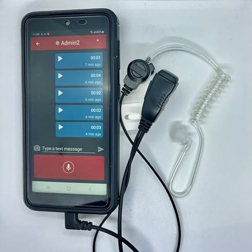 PTT Earpiece USB C - Earbuds with PTT Button and Mic (for Teams, Zello, and Other Walkie Talkie Apps on Android/iOS Smartphones) - style: Single USB C (1-pack)